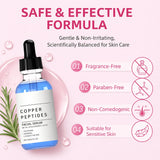Copper Peptide Hyaluronic Acid Facial Serum Firms, Repairs and Hydrates