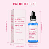 Copper Peptide Hyaluronic Acid Facial Serum Firms, Repairs and Hydrates