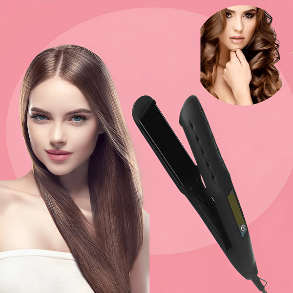 2-in-1 Hair Styler  Ceramic Curling Iron and Straightener