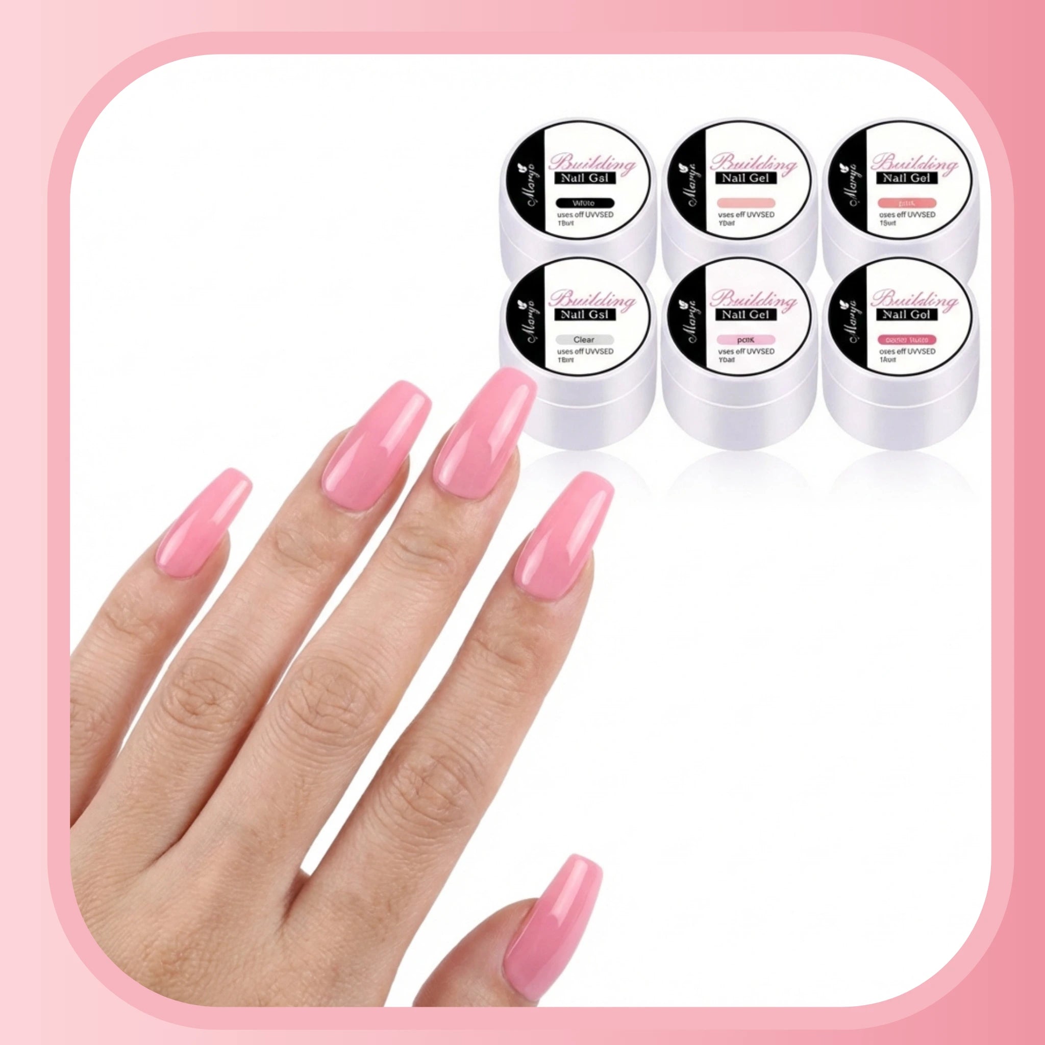 1/2x Nail Quick Building Gel Nails Extension Tip UV LED Manicure Art B ...