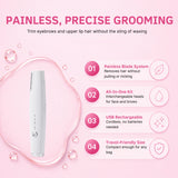 Painless Electric Eyebrow Trimmer & Epilator for Women