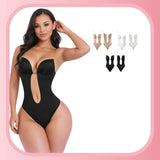 Faja Sexy Backless Body Shaper Seamless Deep Bodysuit with Padded Bra