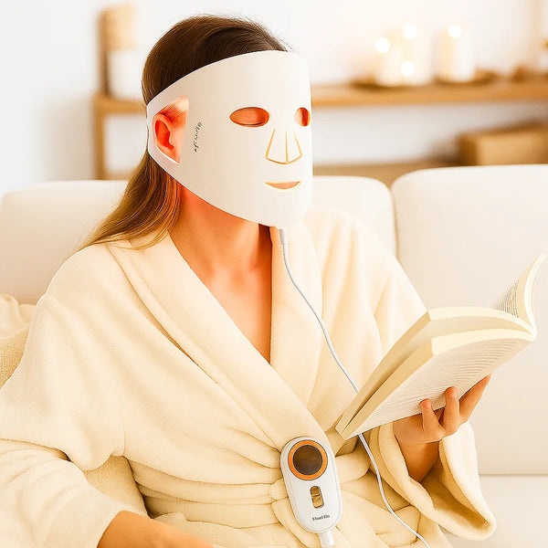 Kingdo Red Light Therapy Face Mask for Skin Rejuvenation and Wrinkle Reduction