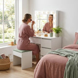 Levede Makeup Vanity Table with LED Lights lifestyle