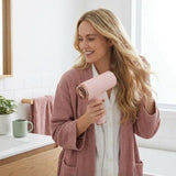Rechargeable USB Hair Dryer in use