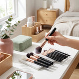 Jessup Makeup Brush Set on vanity