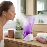 Face Steamer Deep Cleanser in use