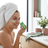 Green Tea Stick Mask applied