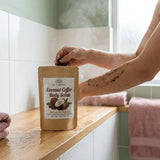 Coffee Coconut Body Scrub in use