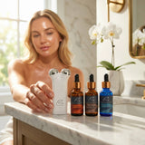 Microcurrent face lift and anti-aging serum bundle styled on vanity