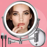 Embellir Extendable 10X Magnifying Double-Sided Makeup Mirror for Bathroom