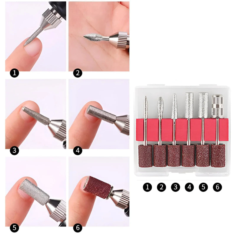 27-Piece Electric Nail Drill Bits Tool Set for Acrylic Art Manicure with Pen Shaper