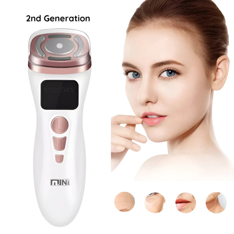 Microcurrent RF Hifu Anti Wrinkles Face Lifting Skin Tightening Device