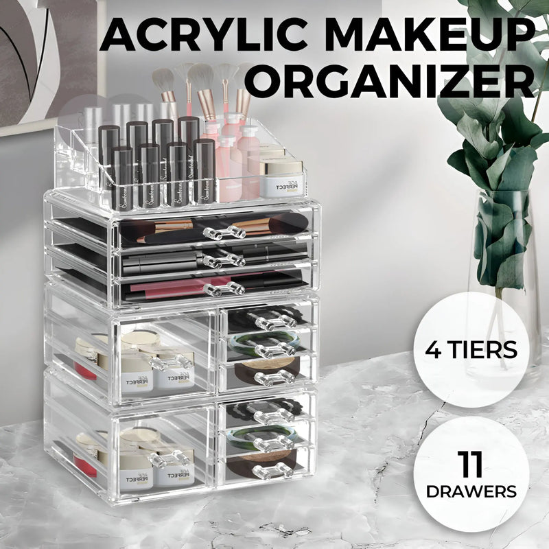 Acrylic Beauty Box Makeup And Jewellery Organiser
