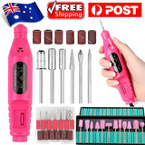 27-Piece Electric Nail Drill Bits Tool Set for Acrylic Art Manicure with Pen Shaper